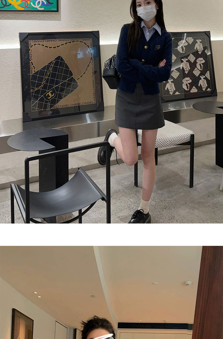 春秋百搭裙裤抗皱修身显腿短裙女高腰a字裙内衬包臀西装半身裙详情22