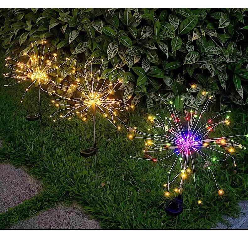 Factory wholesale outdoor decorative ground insert lights, courtyard decorative lights, lawn decorative lights, solar fireworks ground insert lights pic 5