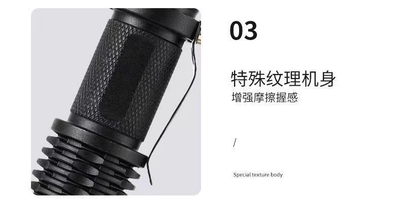 Factory wholesale function anti-aluminum alloy dimming mini USB rechargeable flashlight COB strong light outdoor lighting pic 5