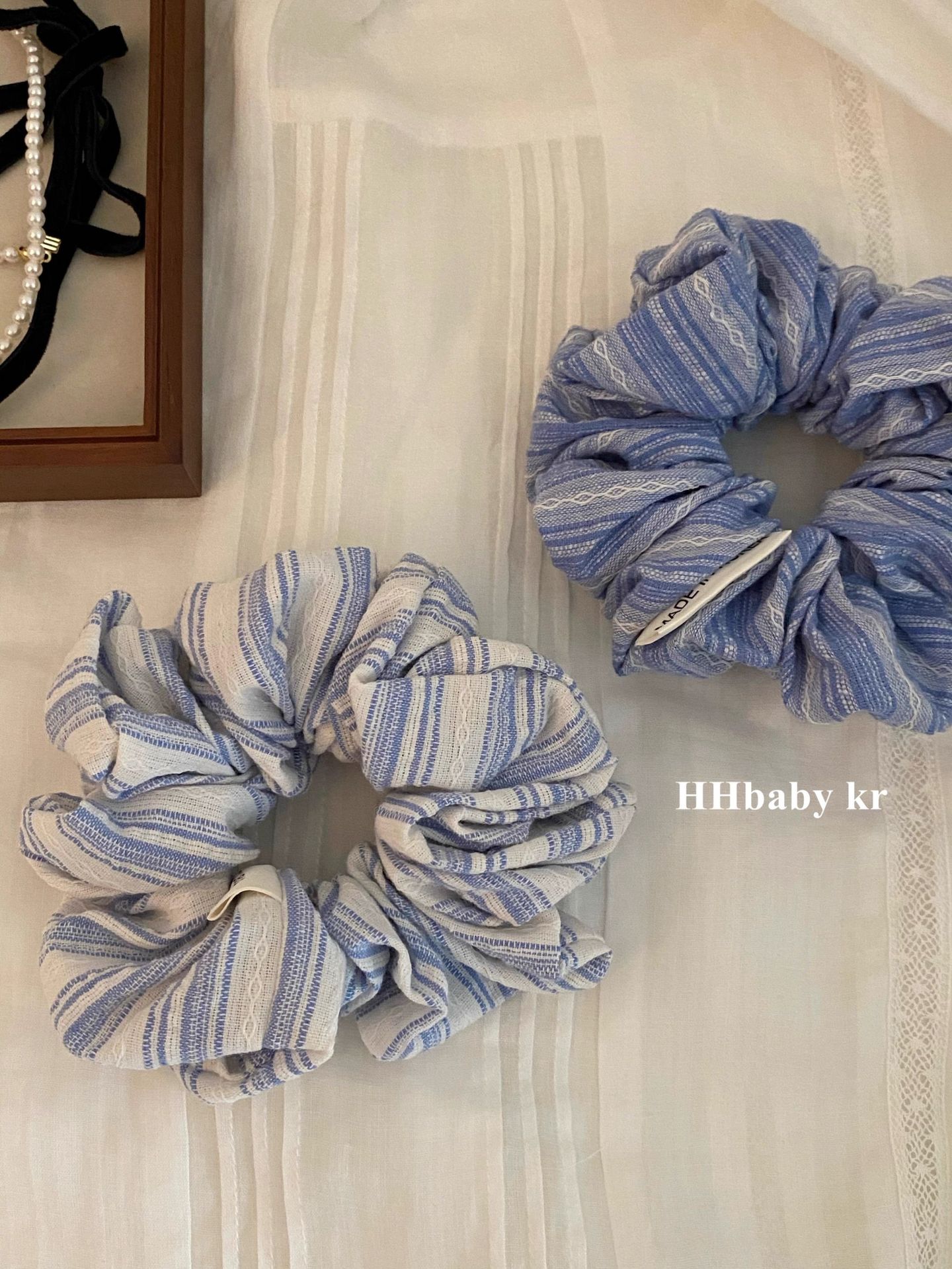 Korean style colorful striped large intestine hair band female Internet celebrity 2025 new summer high-J-look bun hair rope accessory pic 7