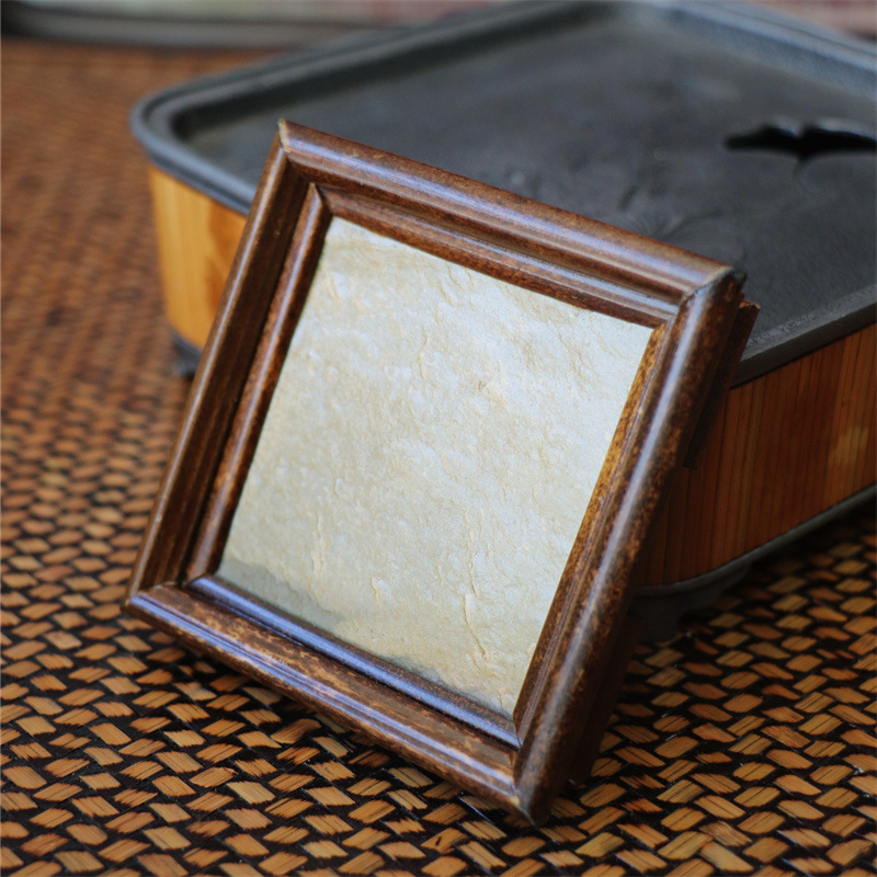 安吉梅鹿竹石面茶托盘 石面茶盘 石头制作竹工艺品 斑竹大漆国潮制品详情22