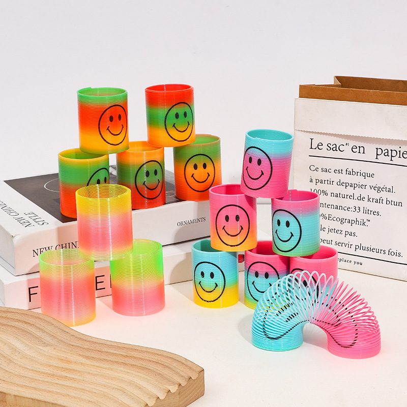 魔力彩虹圈迷你笑脸3.2x3.5CM叠叠乐七彩弹簧圈儿童玩具工厂批发详情25