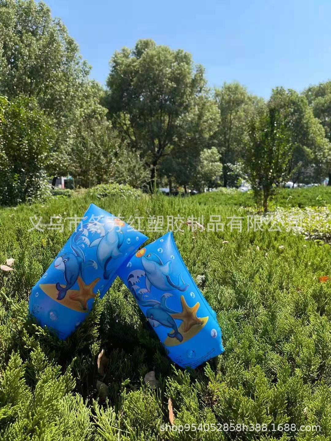 厂家直供新款儿童海豚充气水袖安全游泳手臂圈批发充气玩具水上娱乐详情8