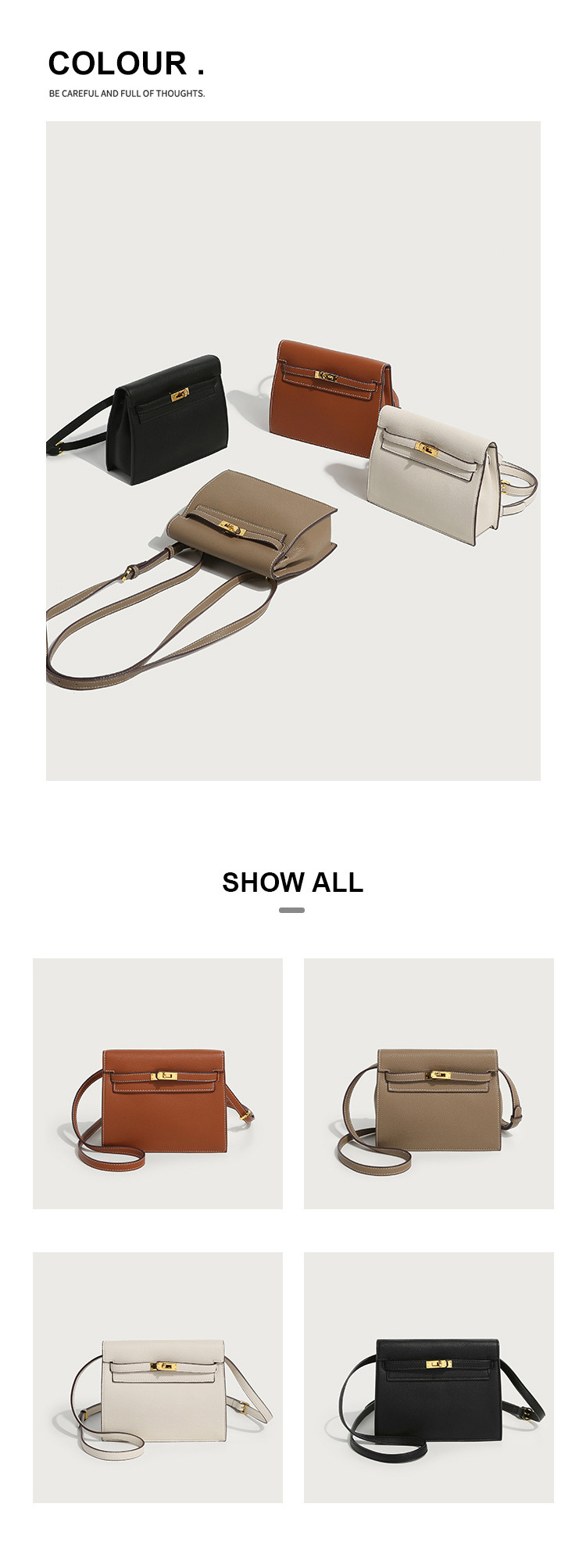 This is a new retro and trendy dance bag by Kelly, featuring a simple, classic and high-end look. It is a single-shoulder, hand-carry and crossbody bag with a lychee pattern pic 3