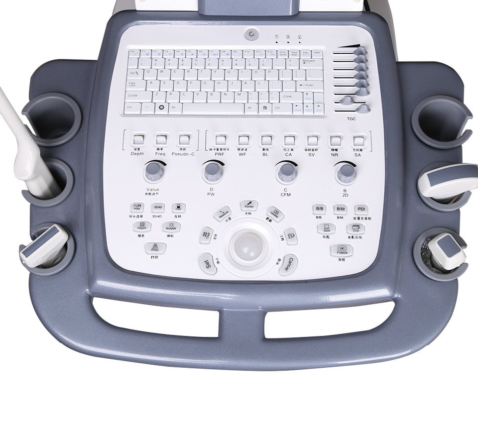 Foreign trade exclusive supply medical Color Doppler ultrasound machine Trolley Color Doppler cart vertical color B-ultrasound Doppler pic 25
