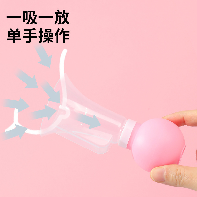跨境专供简易吸奶器手动吸奶器家用一字型简易吸奶器便携式开奶器详情3