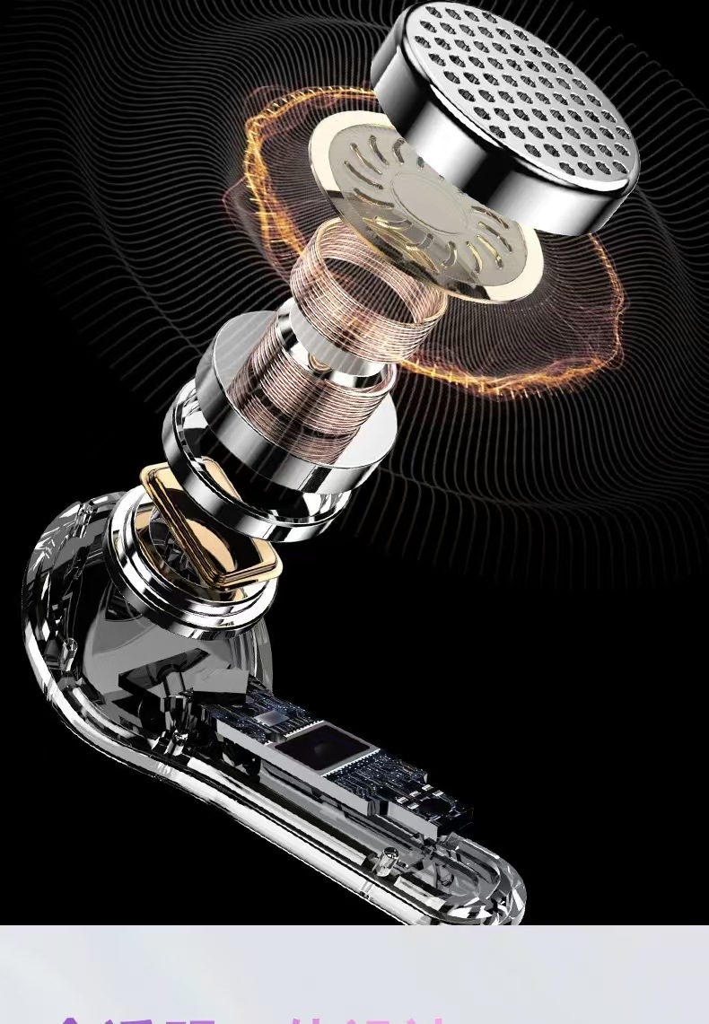 彩屏耳机Air Max蓝牙耳机透明款无线入耳式TWS触屏数显运动耳机详情9