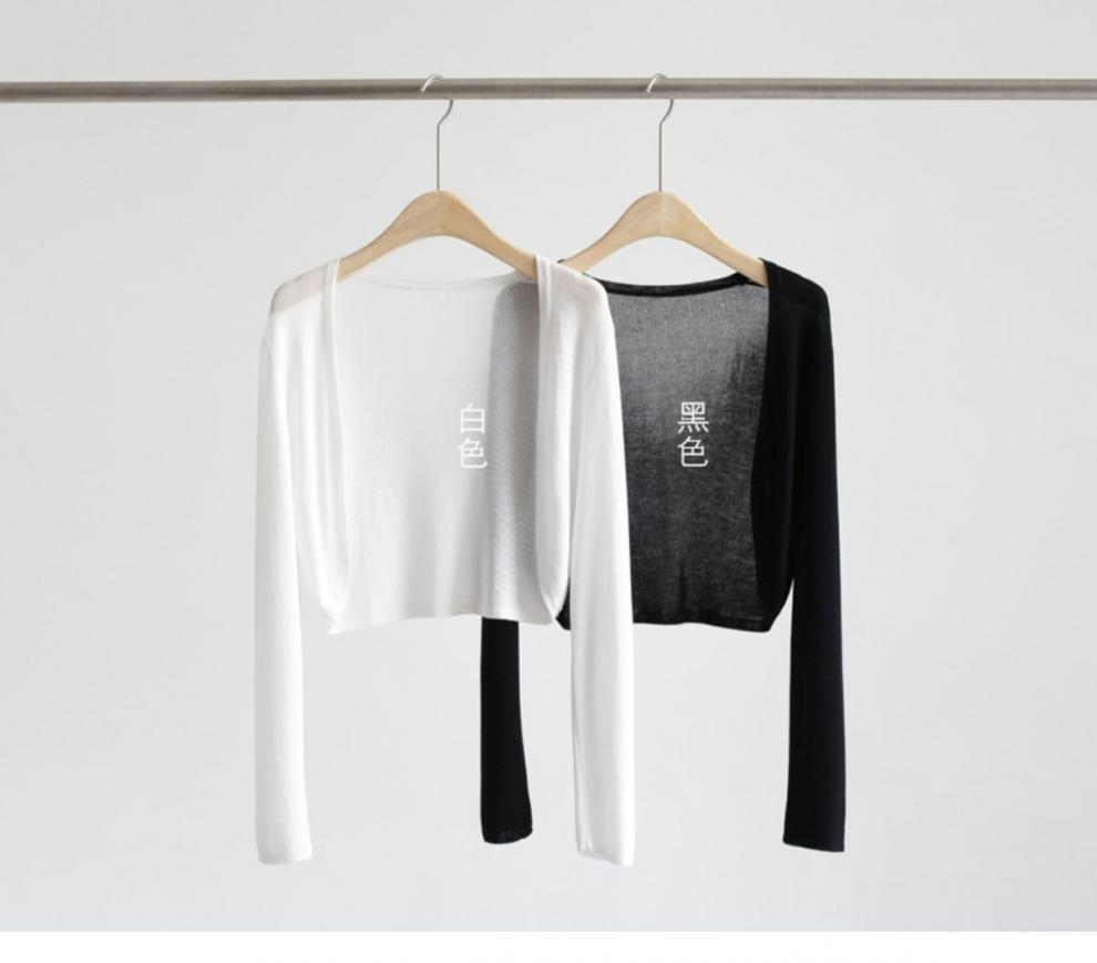 外搭冰丝薄款针织防晒开衫女夏季坎肩配吊带裙小披肩外套短款上衣详情14