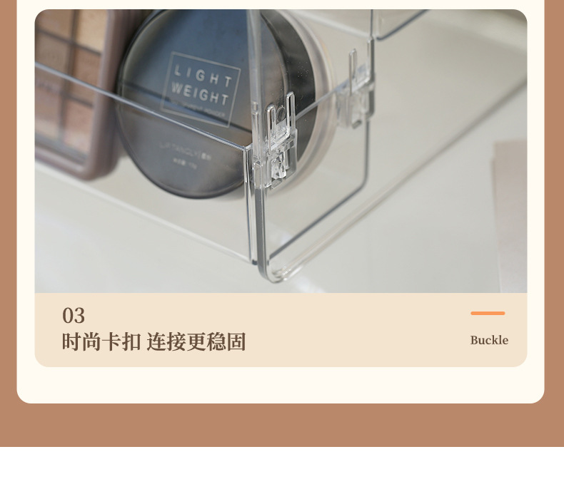 Cosmetics shelf, acrylic transparent dressing table, perfume, skin care products, powder puff, lipstick, organizing desktop storage box pic 16