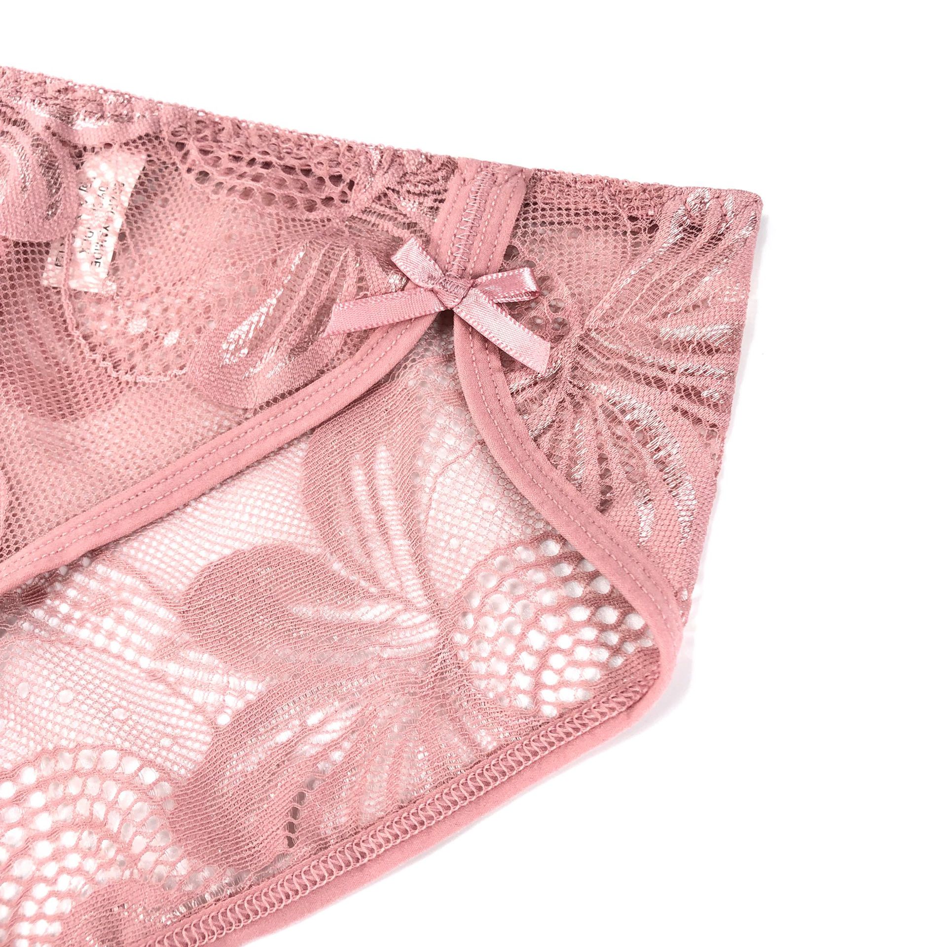 Bestseller French lace underwear for women, T-shaped Japanese girlish style, elegant double bow, highly elastic and breathable 009# pic 19
