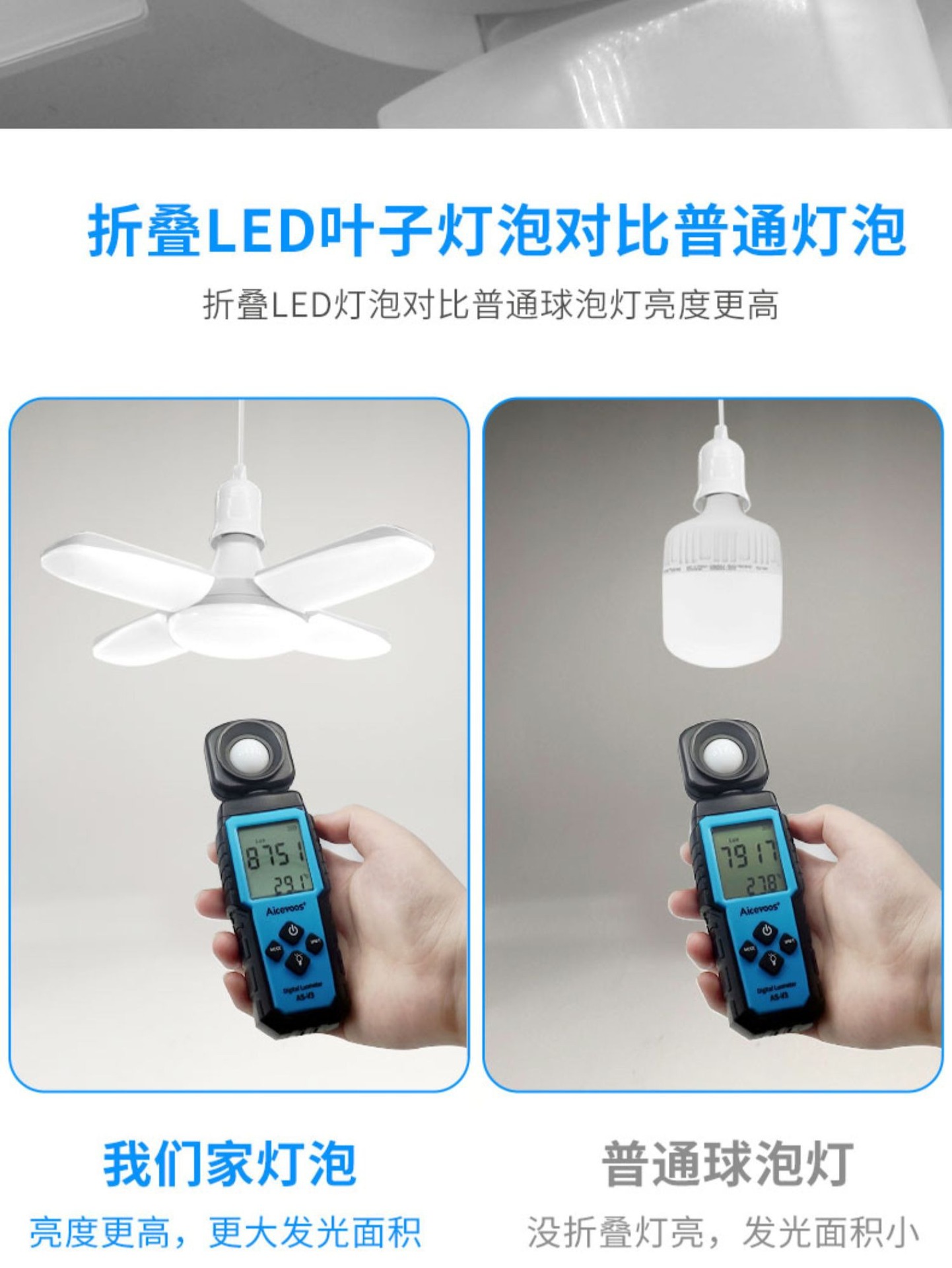 跨境新款叶子灯楼梯灯e26折叠led带球泡私模两叶四叶叶子灯砖石款详情6