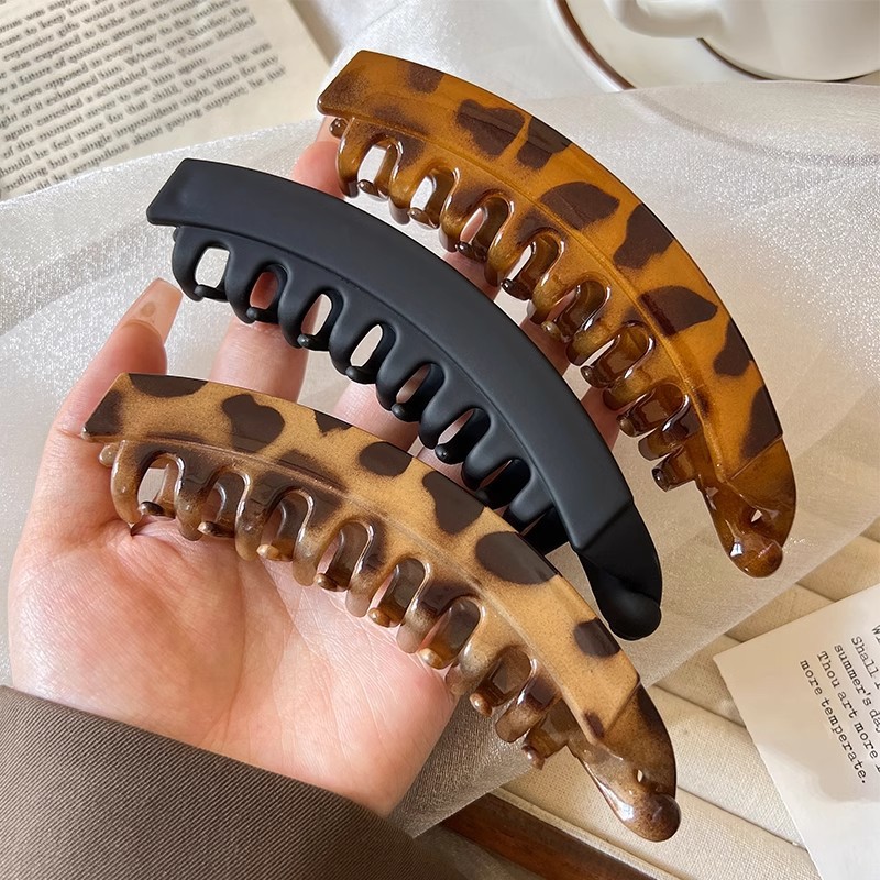 Lazy banana clipper, a powerful hair clip, a high ponytail fixing tool, a high-end hairpin at the back of the head, a vertical hair clip accessory for women pic 4