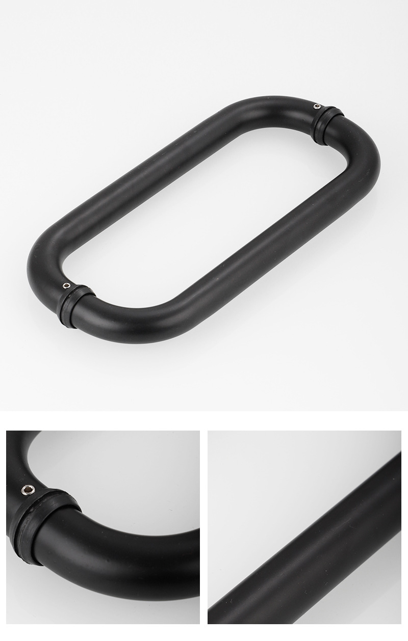 厂家304淋浴房拉手 酒店浴室玻璃门把手 大门推拉门不锈钢拉手详情45