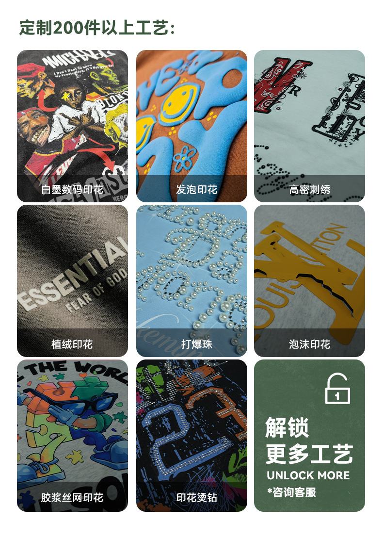 CKX男装2026春夏季305G重磅t恤男美式纯棉潮牌纯色短袖t恤男详情17