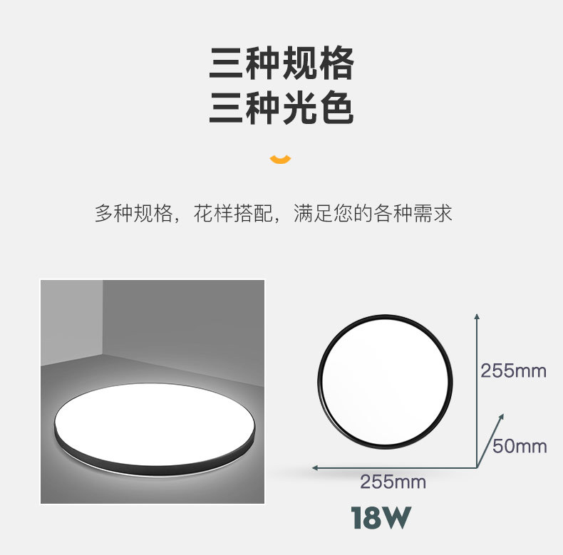 LED three-proof ceiling light, circular bedroom and living room light, moisture-proof, dust-proof, insect-proof, simple and ultra-thin balcony and corridor ceiling light pic 3