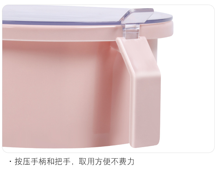 调料盒盐罐调味罐厨房圆形多格佐料盒收纳盒圆形透明盖四格调味盒详情26