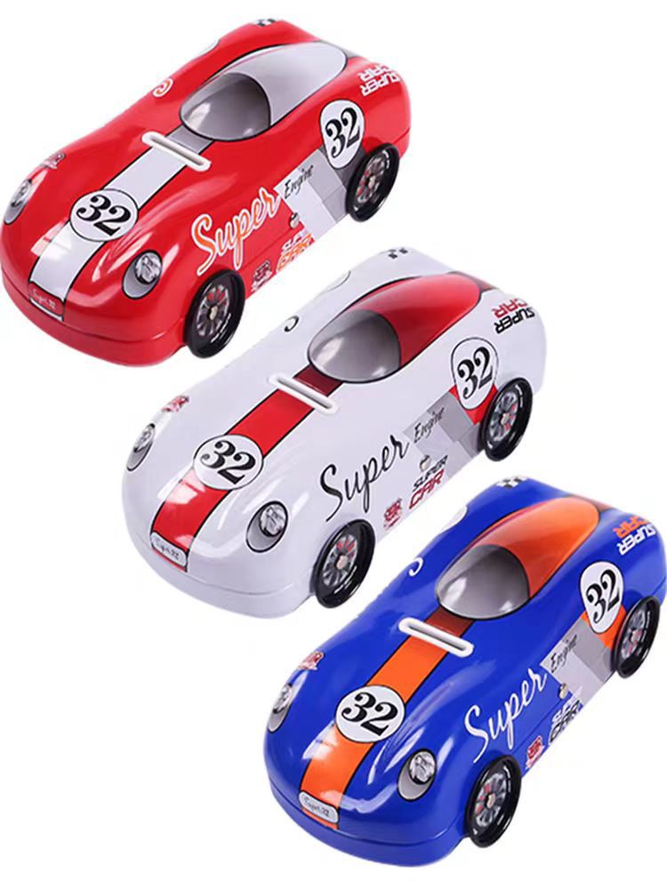 2025新款儿童收纳盒玩具存钱罐跑车造型密码储钱罐详情1