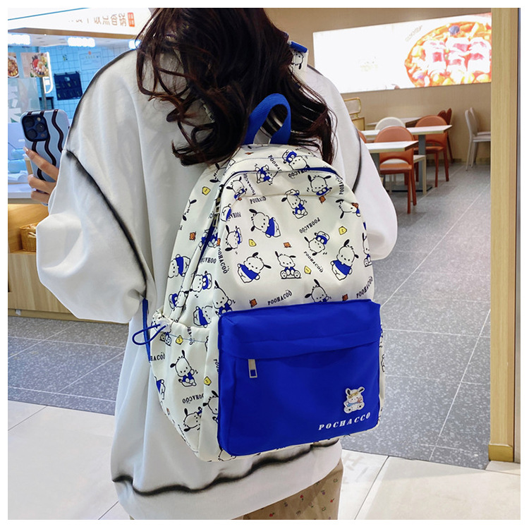 New cute cartoon Sanrio Pacha Dog backpack, a lightweight schoolbag for junior and senior high school students with cartoon comics pic 18