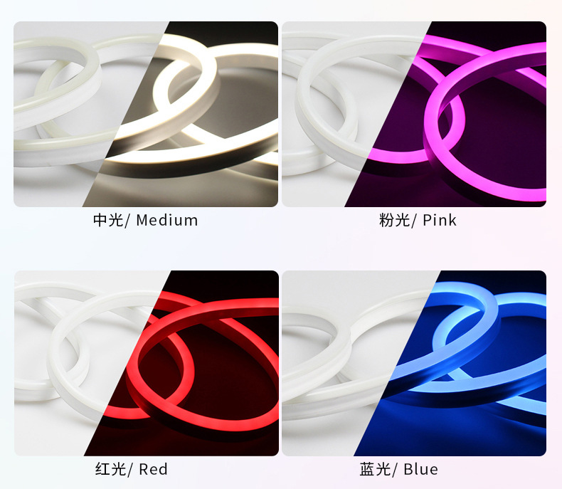 LED neon flexible light strip, 110V volt Taiwan voltage soft light bar, outdoor advertising waterproof lighting line light pic 8