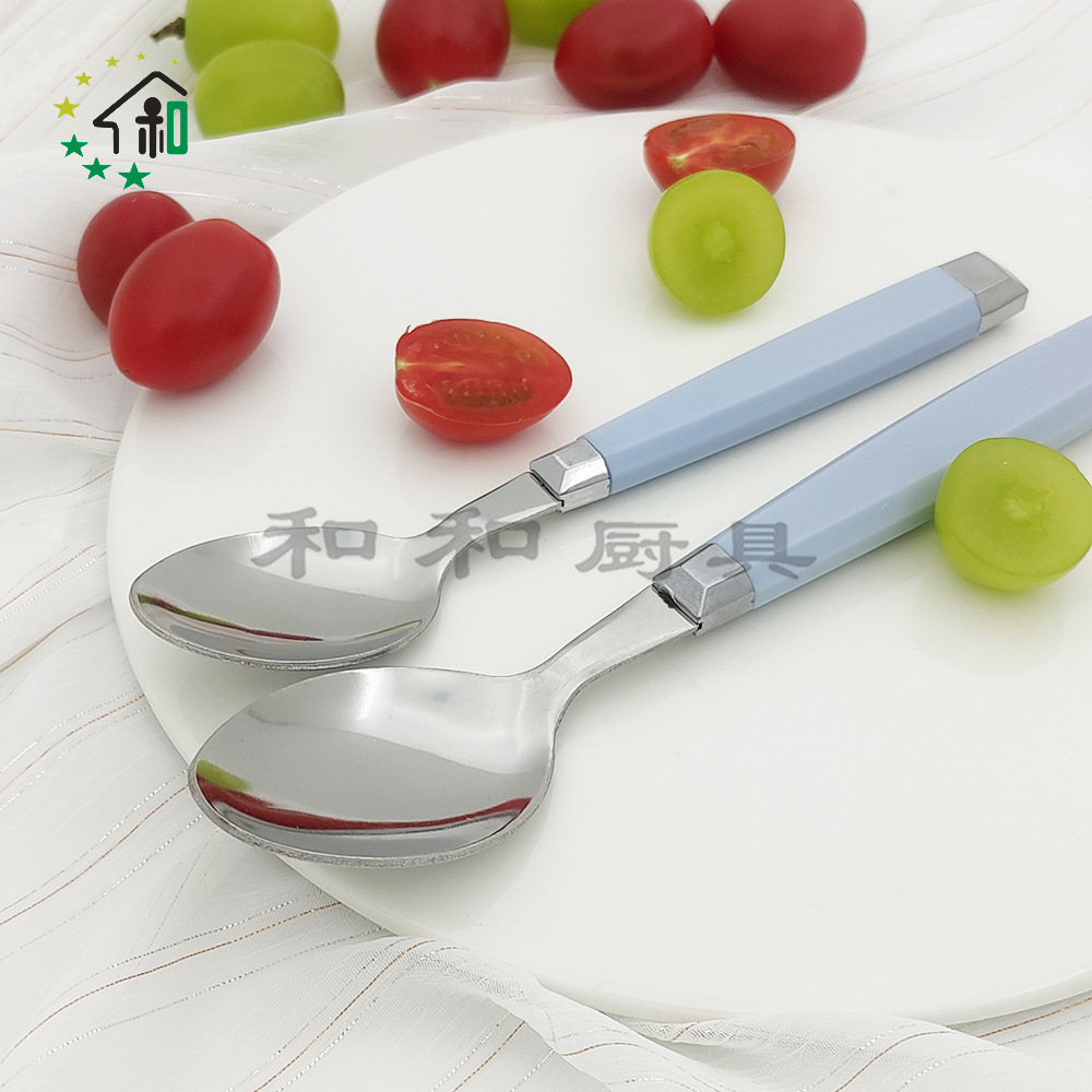跨境批发24件套不锈钢餐勺便携家用餐具西餐牛排刀叉勺礼品套装详情24