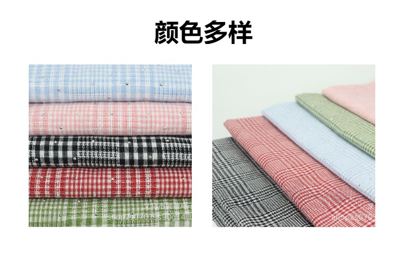 New checkered hot diamond Korean-style hair tie toys, ins accessories, bags, fabric, polyester-cotton factory wholesale, cross-border bestsellers pic 4