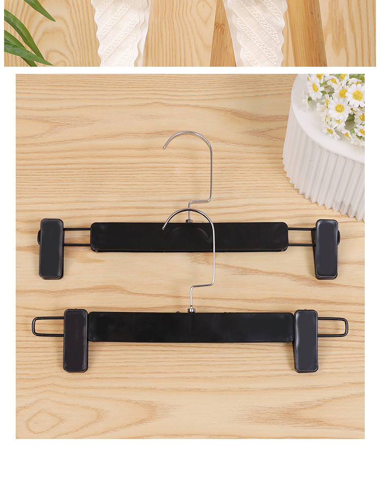 防滑可伸缩调节无痕家用衣架挂裤子裙子多功能强力带收纳裤架夹子详情10