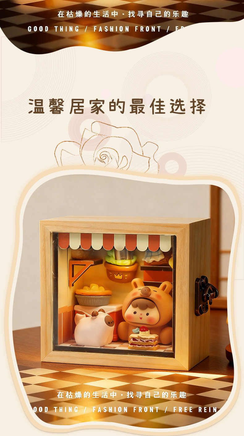 迷你仿真场景盒子手工diy食玩益智玩具男孩女孩礼物卧室摆件夜灯详情2