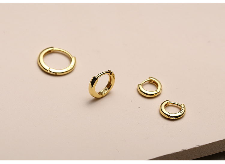 Korean cold and elegant style small ear buckle, INS all-body 925 sterling silver earrings, simple and versatile for women, ear bone stud 0953T pic 7