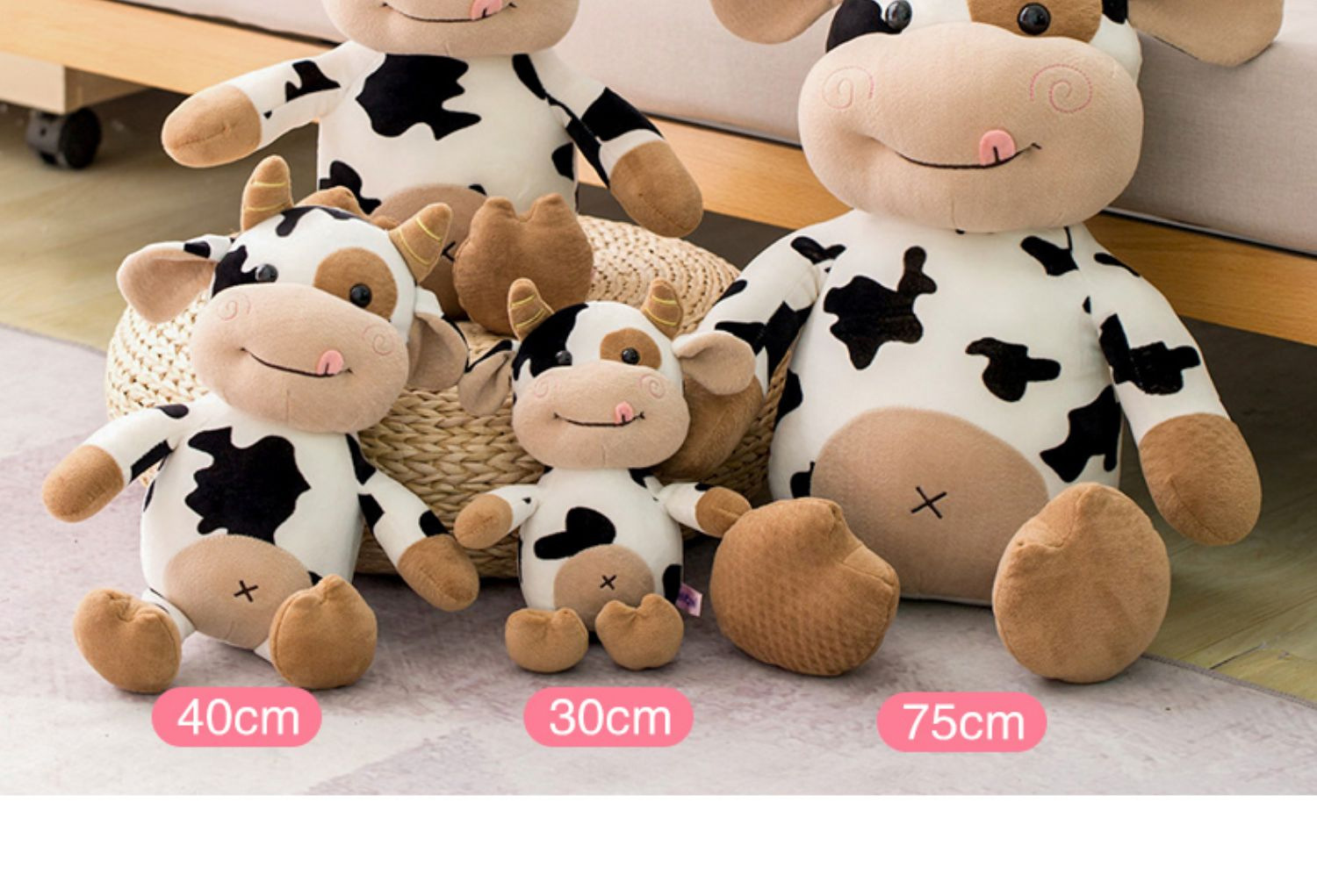 Cute cow figurines, plush toys of calves, Chinese zodiac cows, trendy dolls, New Year gifts, and birthday gifts for girls pic 15