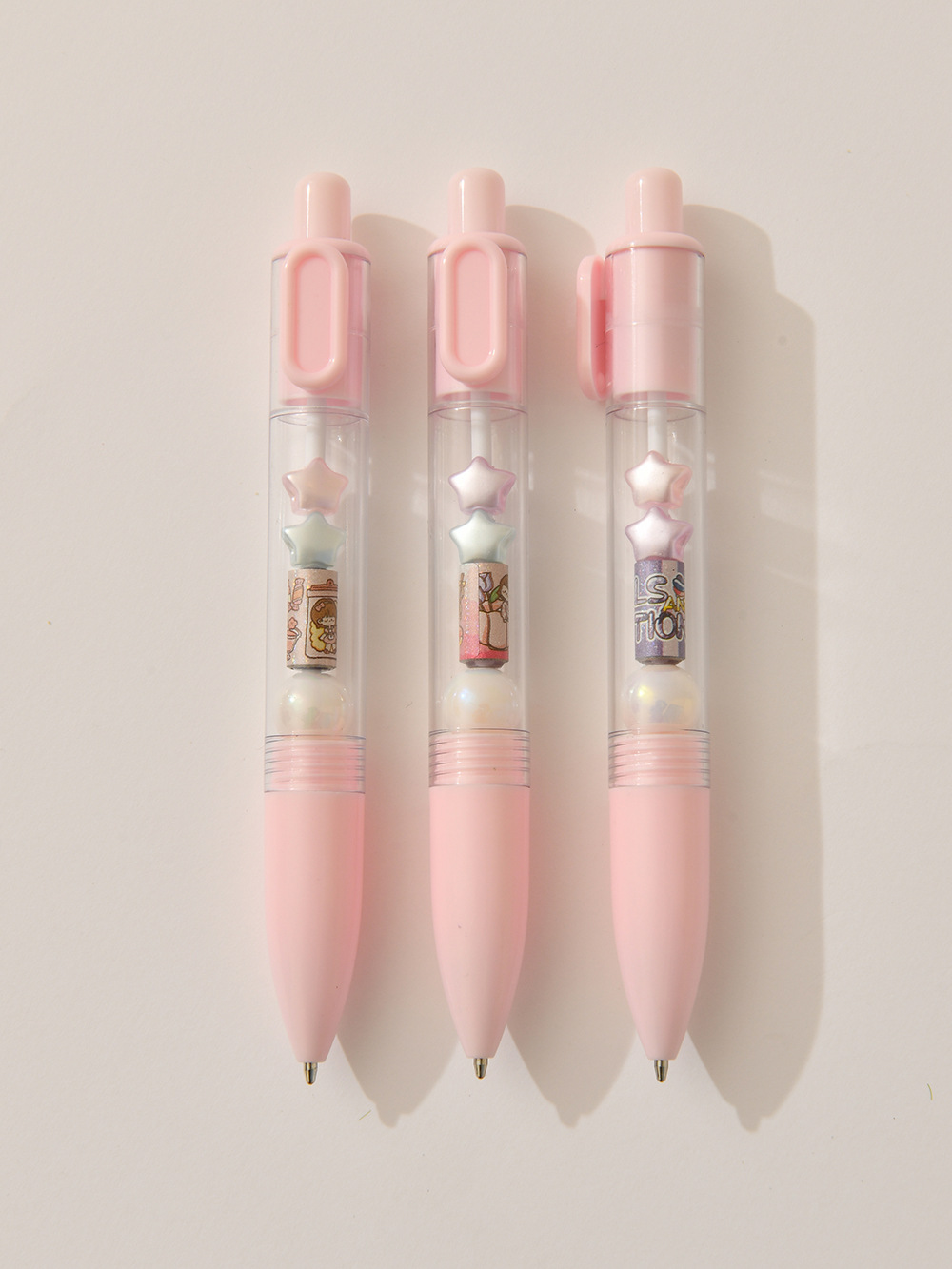 Chenxi Tietile Creative DIY Bead Ballpoint Pen 0.7mm Bullet Tip Press Medium Oil Pen Planner Pen Cartoon Office Writing pic 7