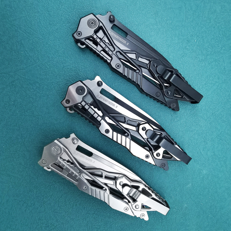 Multi-functional mechanical knife, wilderness survival knife, outdoor camping tool, all-stainless steel folding knife, folding knife delivery pic 2