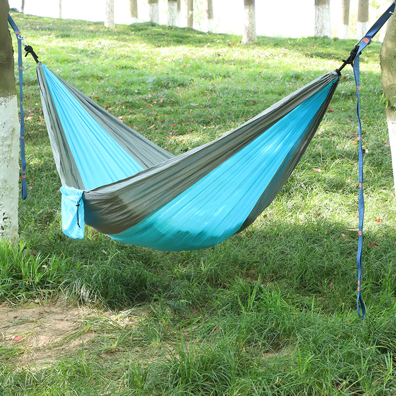 跨境尼丝纺吊床户外野营休闲吊床便携收纳秋千室外吊床现货批发详情5