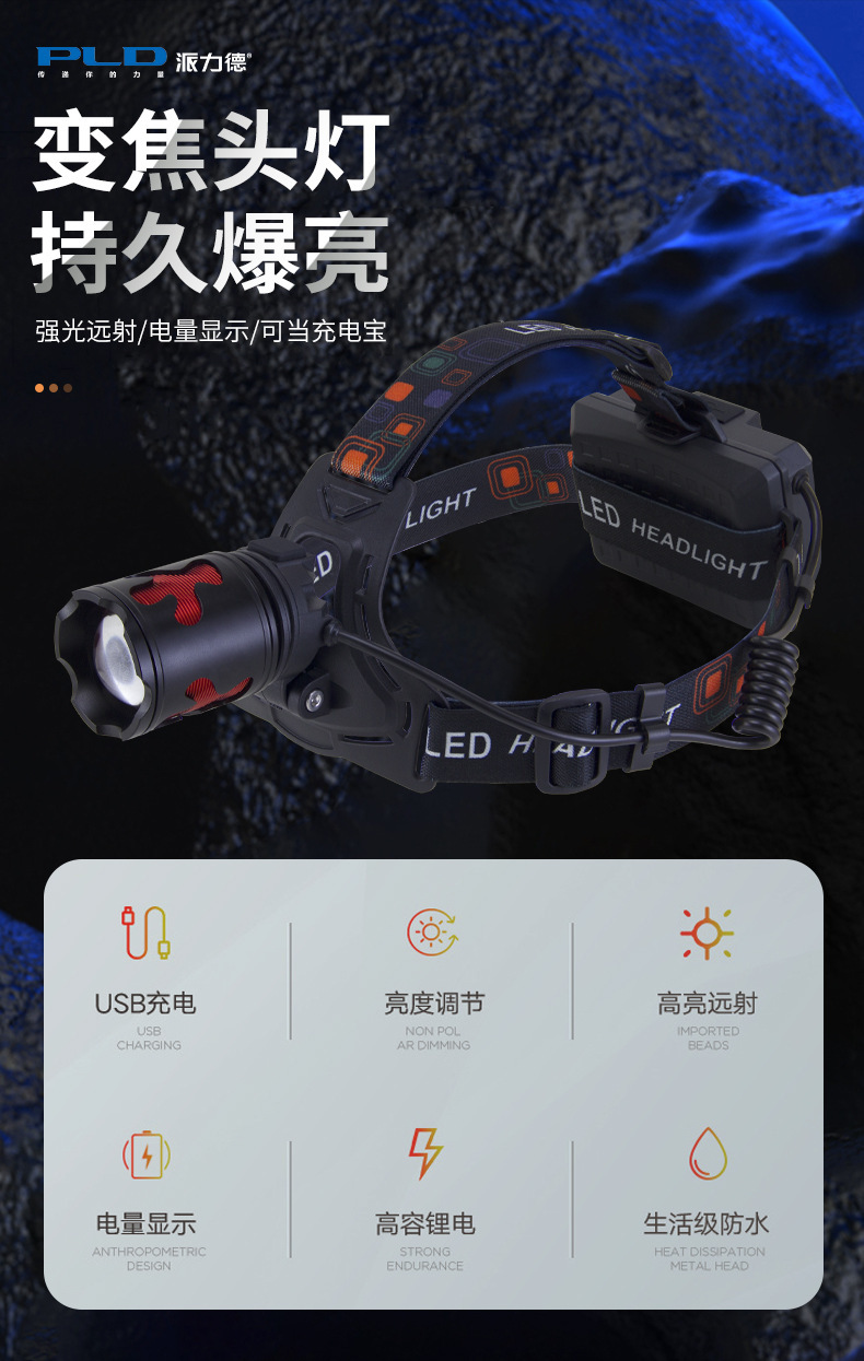 The new high-power P50 headlamp from Pailide features a strong zoom and is made of aluminum alloy for outdoor night fishing and cycling. There are multiple options available pic 6