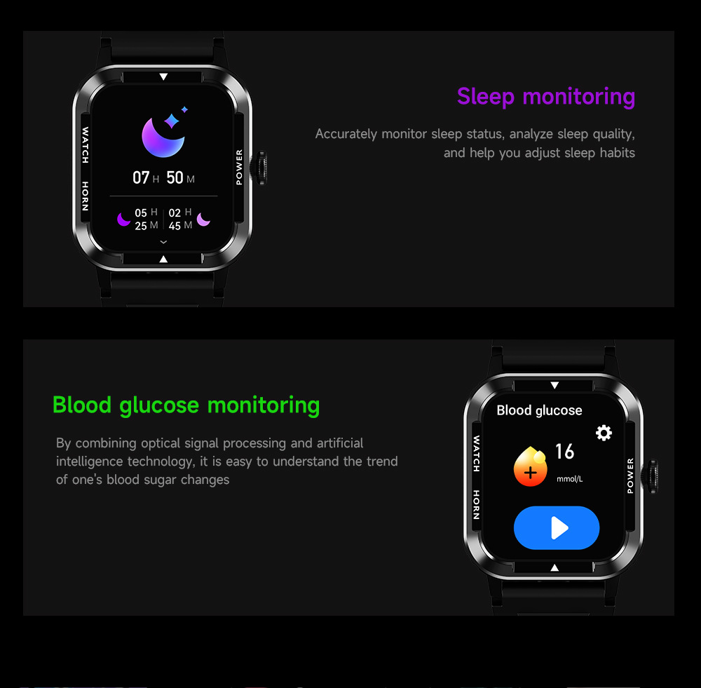 智能手表U8高级感心率血糖大气运动手环蓝牙通话方形表商务手表详情10