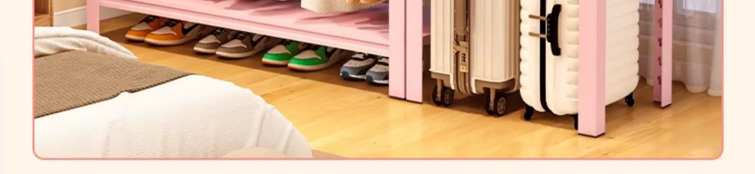 简易衣架家用货架衣柜租房衣帽架自由组装diy落地衣橱开放置物架详情24