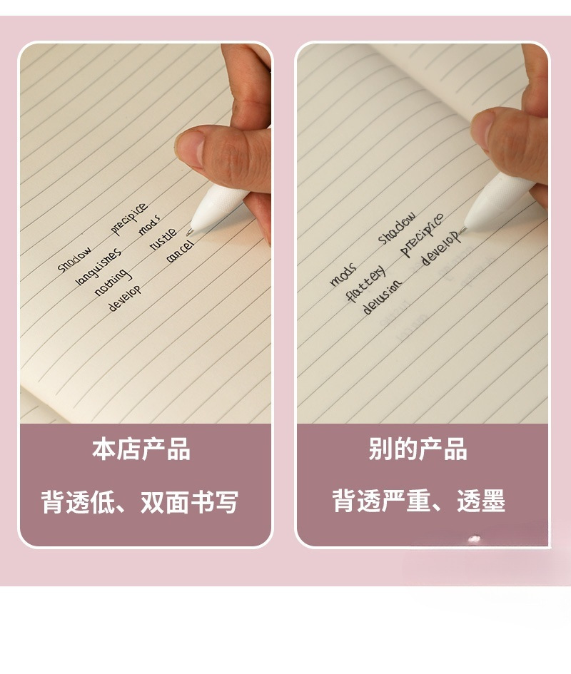 The B5 notebook of the same style as Xiaohongshu, with a high appearance level, thickened and simple horizontal line, is a student notebook and a practical diary pic 10