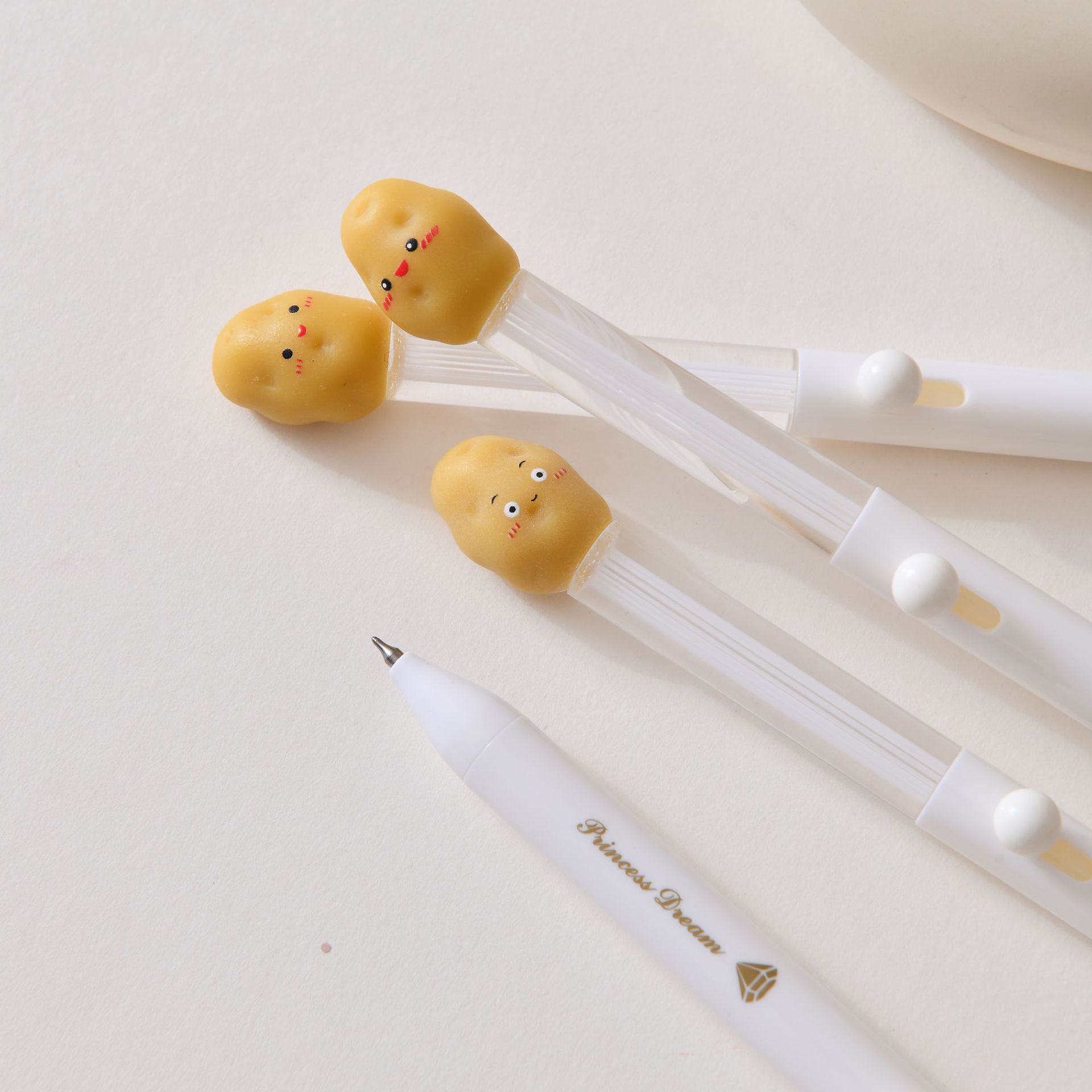 晨兮可爱创意土豆卡通学生中性笔速干速写笔批发日用吸管百货用品详情9