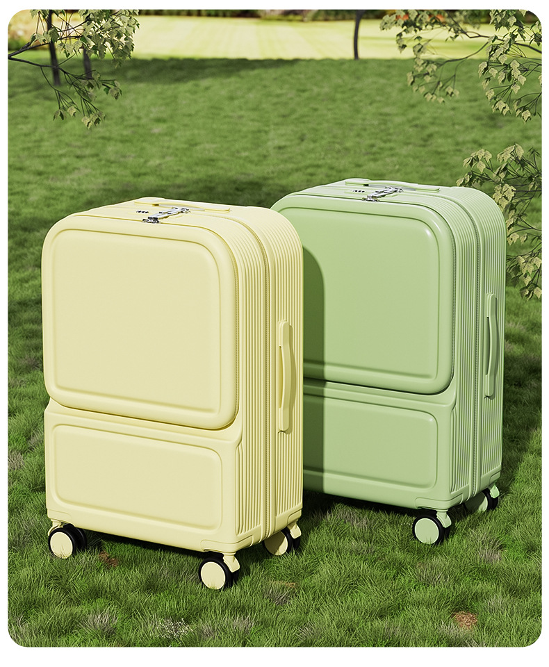 Front-opening luggage box for women, 20-inch multi-functional travel box, 26-inch large-capacity silent wheel handle box, factory OEM pic 21