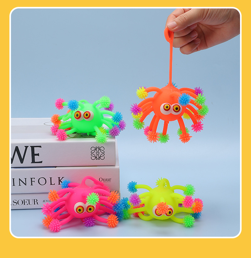 Luminous convex eye snowflake ball toys, children's street stall, wholesale of bouncy balls, luminous toys, fun and entertainment pic 12