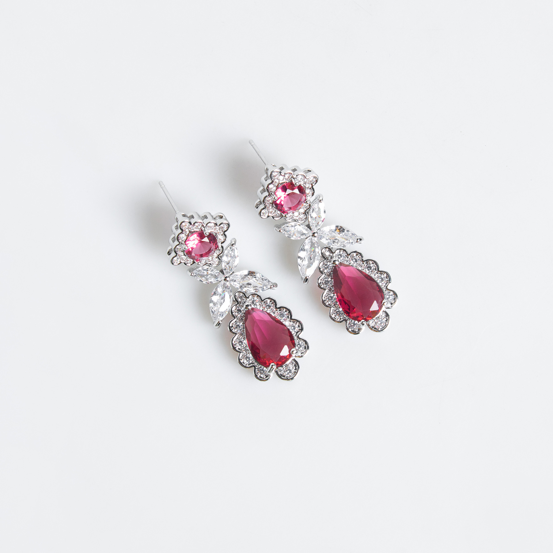 跨境简约锆石项链晚宴典礼首饰时尚奢华彩宝新娘满钻套装饰品批发LYTJ30505格蒂莎珠宝饰品宴会礼服配饰锆石套链详情4