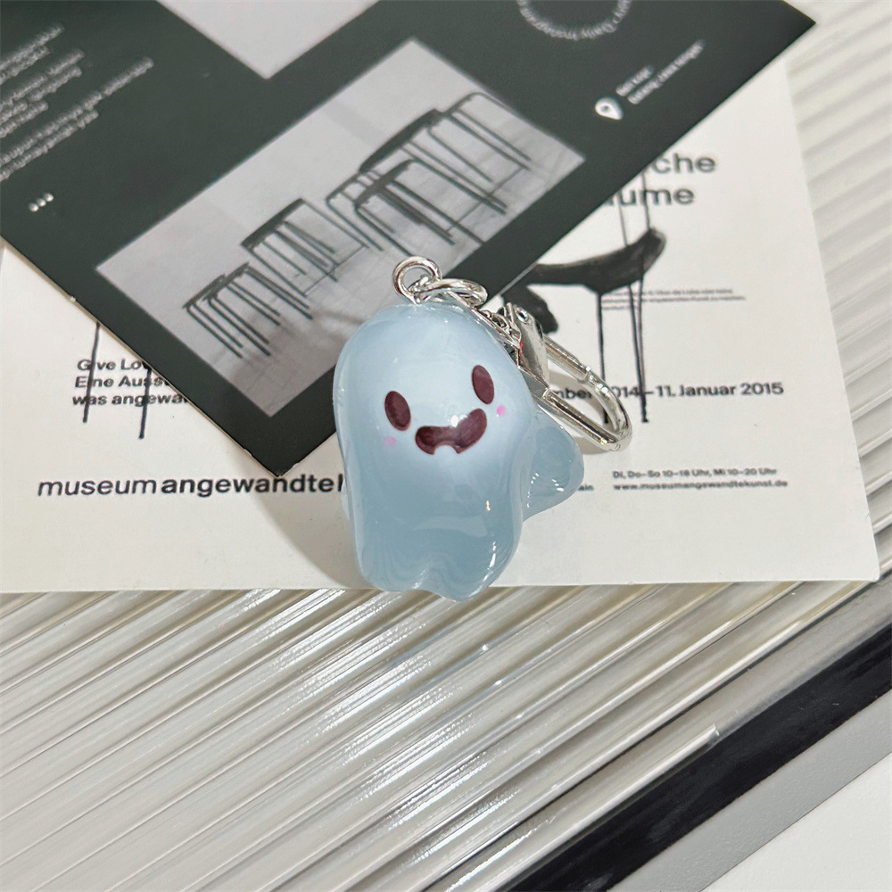 Creative and cute glow-in-the-dark little ghost keychains, funny three-dimensional Halloween dolls, schoolbags, pendants, and ins accessories pic 14