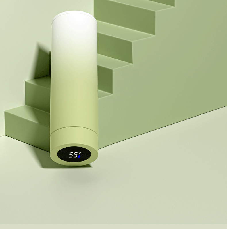 定制316不锈钢保温杯渐变智能显温直身杯茶水分离高颜值礼品水杯详情13