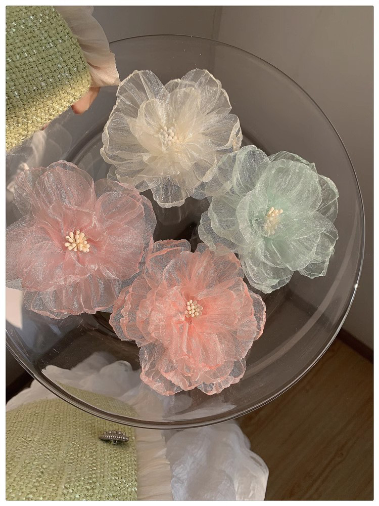 The color is super spring-like ~ Vacation-style large flower hair clip, side clip, new 2024 bangs hair accessory for women pic 14