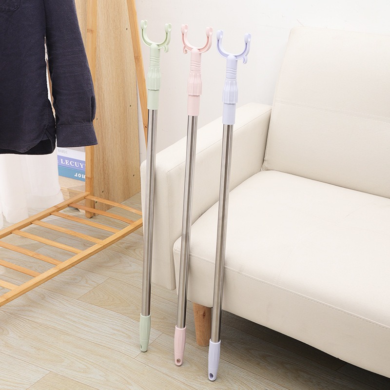 不锈钢撑衣杆可伸缩晾衣叉晾衣撑杆家用衣叉杆凉衣杆棍阳台叉衣杆详情6