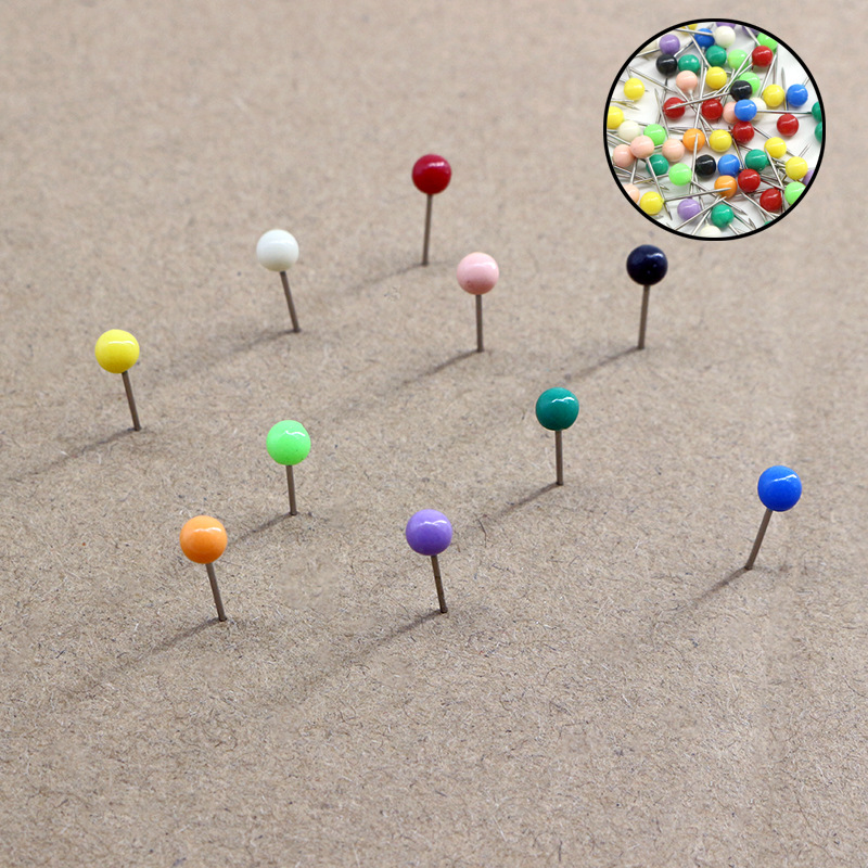 厂家批发彩色小号4*15MM地球针软木板按钉地图标记图钉大头针散装详情5