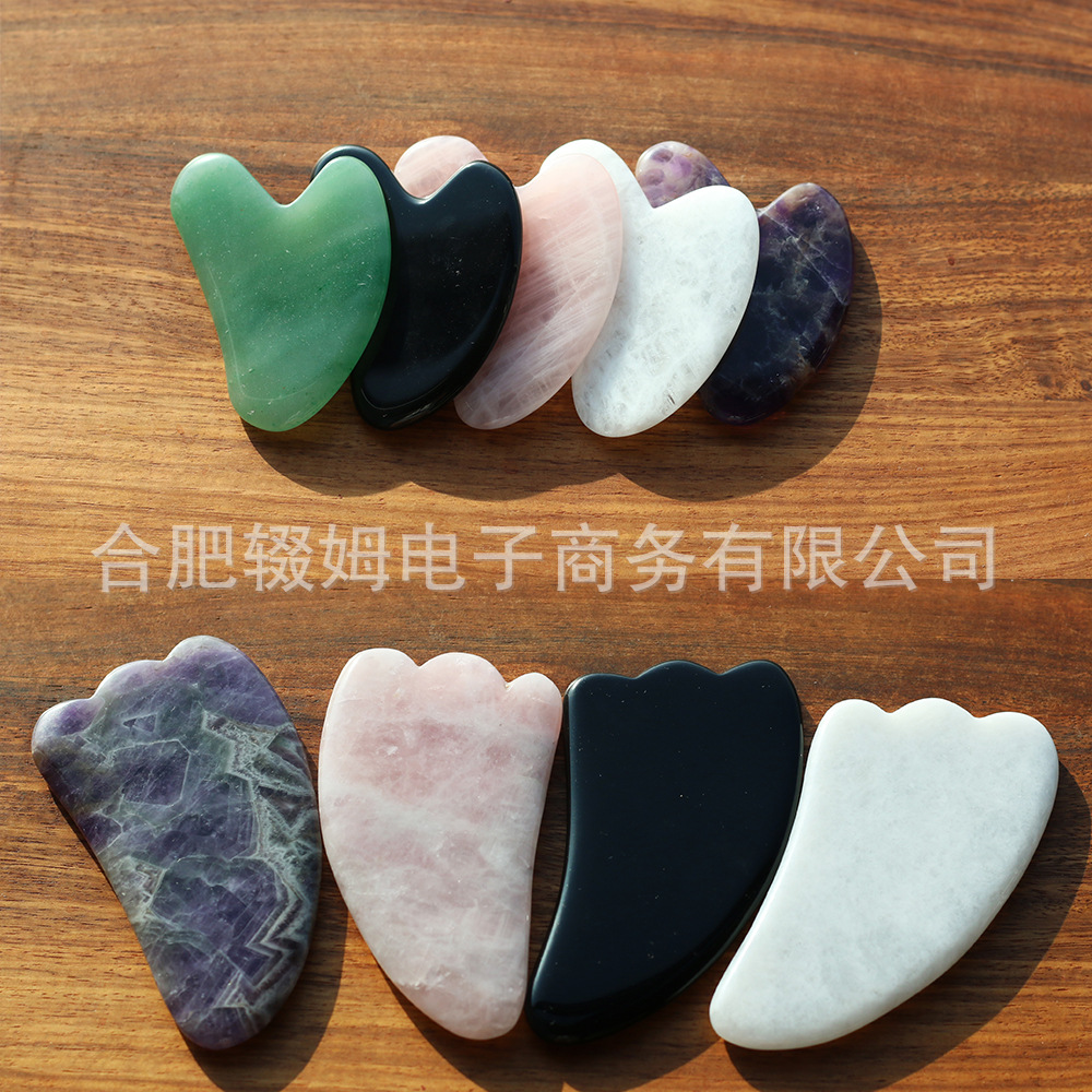 工厂直销紫水晶玉石滚轮按摩器专用脸部刮痧按摩美容棒美容院推拿馆用详情16