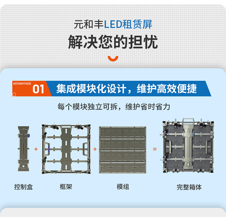 led display rental screen 500*500mm, exhibition hall LED advertising video wall, high-definition LED rental screen pic 3