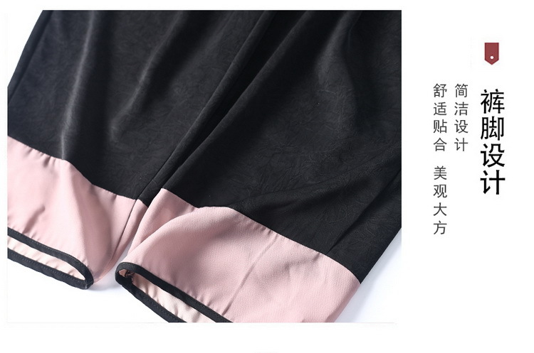 A purple embroidered sportswear top with a Chinese trend and black seven-point yoga pants for a slimming, breathable and casual look pic 8