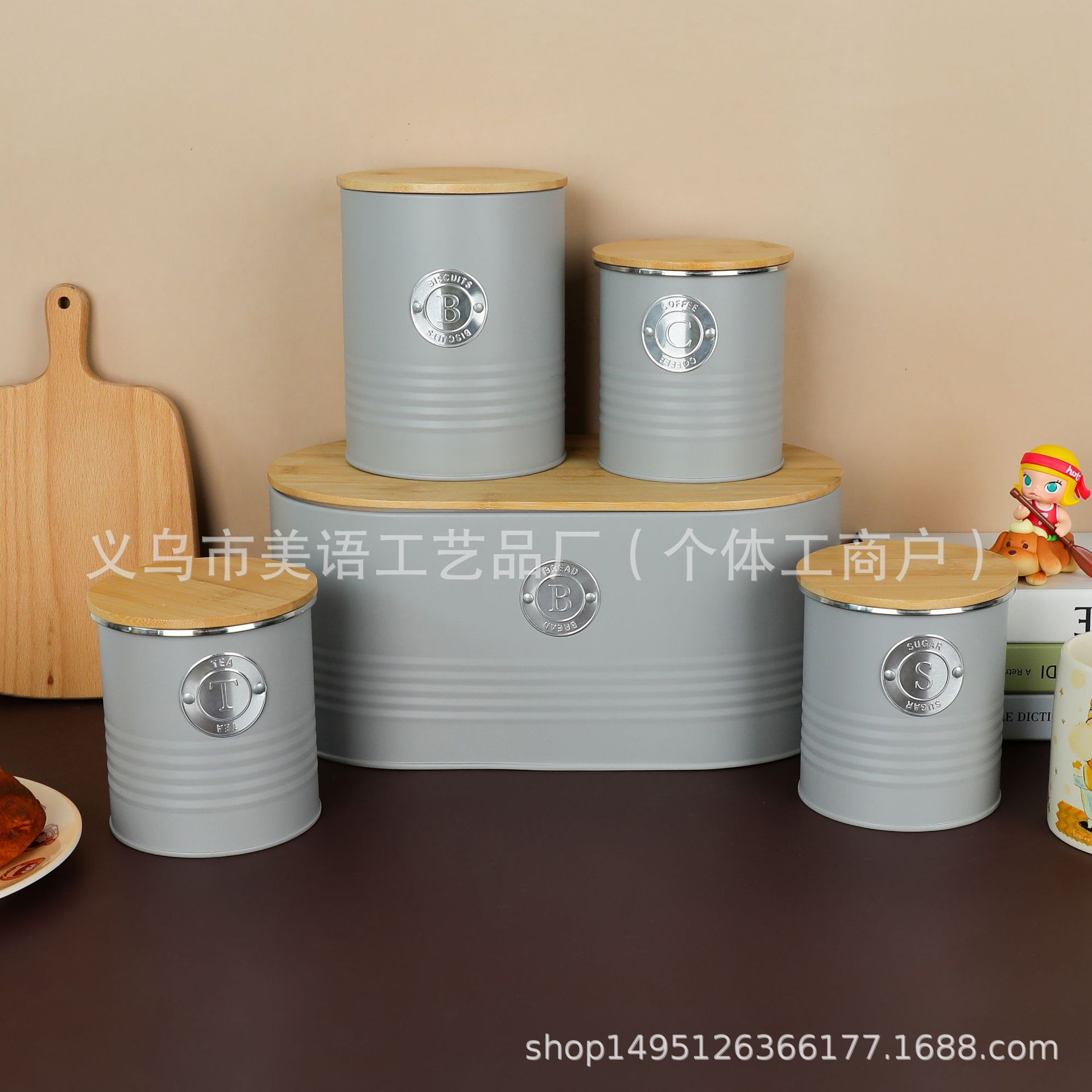 创意简约密封陶瓷罐黑白防潮储物罐咖啡罐茶叶罐糖罐食品级密封罐详情5