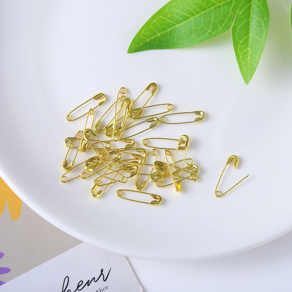 工厂现货彩色金色曲别针批发大号小号安全别针胸针办公文具批发详情8